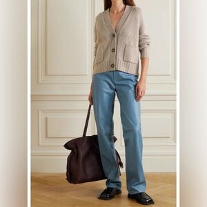 NWT🤎Thakoon Collective Cropped Wool Cardigan XS Ostmeal